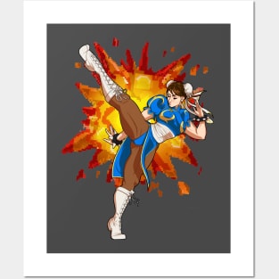 Chun-Li Kick! Posters and Art